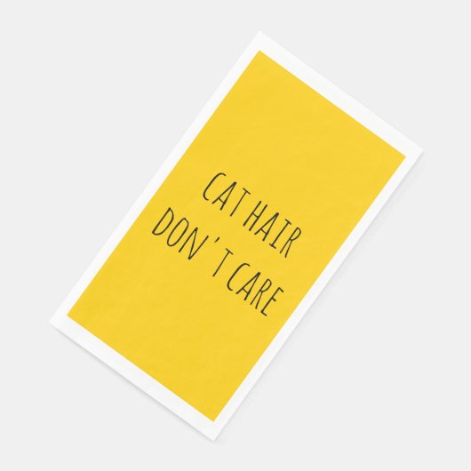 Kattenhaar kan het niet schelen grappige grap eenv servet (Hoek)
