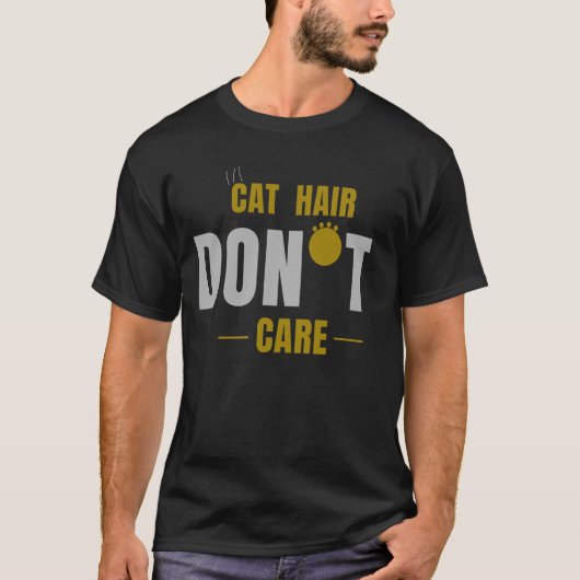 KATtENHAAR KLIJN KAT | Grappige Kattenliefhebber T T-shirt (Voorkant)
