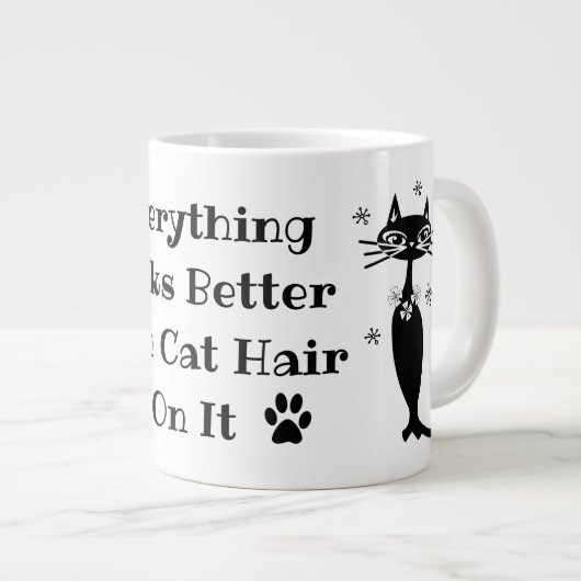 Kattenhaar koffie mok (Voorkant rechts)