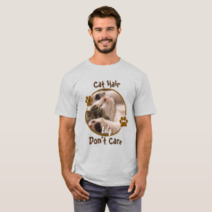 Kattenhaar, maakt niet uit gepersonaliseerd t-shirt