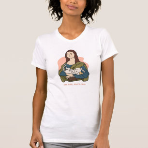 Kattenhaar maakt niet uit schattig Mona Lisa T-Shi T-shirt