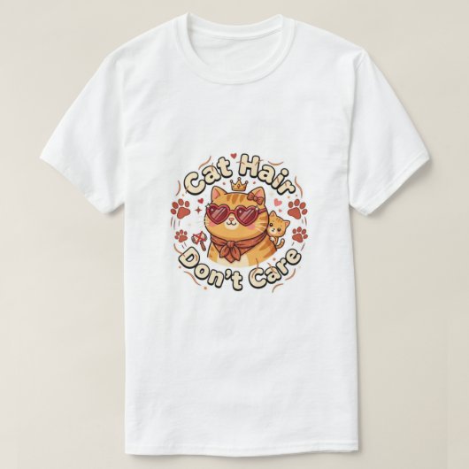 Kattenhaar Maakt Niet Uit T-shirt (Design voorkant)