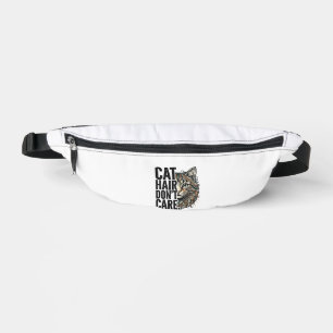 Kattenhaar maakt niet uit Vintage graveer cat shir Heuptasje