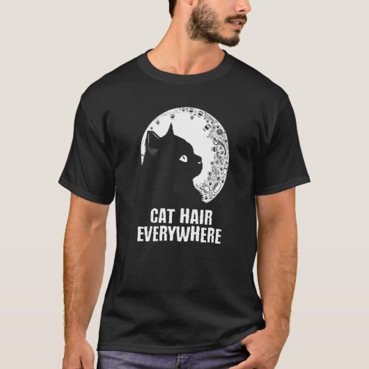 Kattenhaar Overal Katten Humor Kitten Kattenmoed T-shirt (Voorkant)
