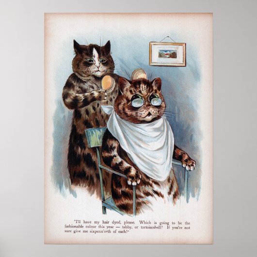 Kattenhaarverfzaak, Louis Wain Poster (Voorkant)