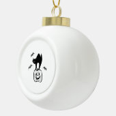 kattenhalloween keramische bal ornament (Rechts)