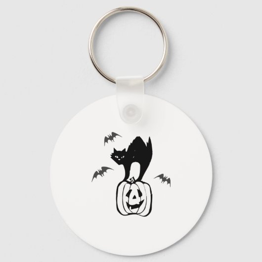 kattenhalloween sleutelhanger (Voorkant)