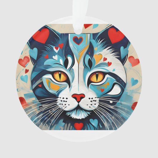 kattenhart ornament (voorkant)