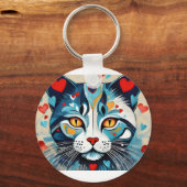 kattenhart sleutelhanger (Voorkant)