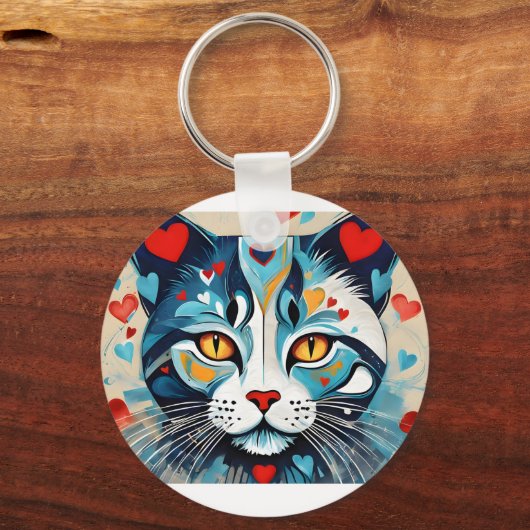 kattenhart sleutelhanger (Voorkant)