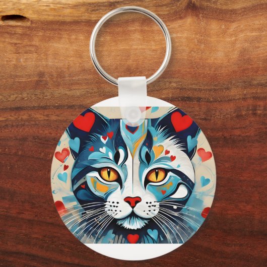 kattenhart sleutelhanger (Voorkant)