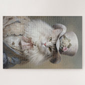 Kattenheer in een hoge hoed legpuzzel (Horizontaal)