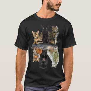 Kattenherdenkingsvriendje kat lovers cute tijger t-shirt