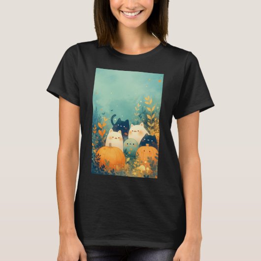 Kattenherfstfantasie T-shirt (Voorkant)