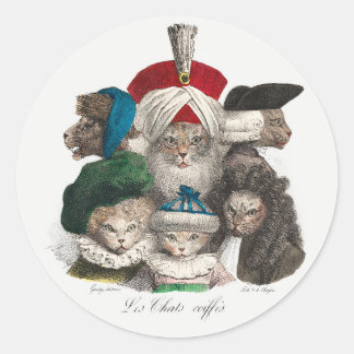 kattenhistorie Voorouders Historical Funny Cat Ronde Sticker