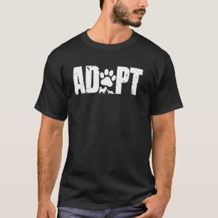 Kattenhond Adoptie Pootredding Kattenhond Liefhebb T-shirt