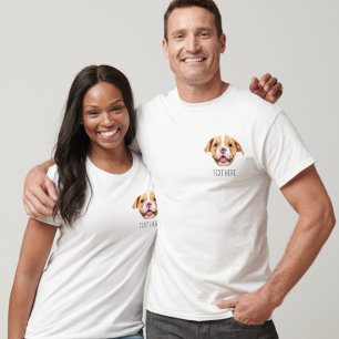 Kattenhond Baby Kinderen Gezicht Foto Zak Grappige T-shirt