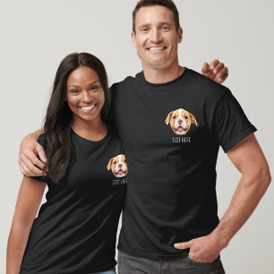 Kattenhond Baby Kinderen Zak Gezichts Foto Grappig T-shirt