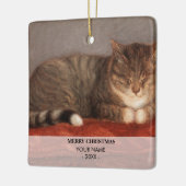 Kattenhond Foto Huisdier Herdenkingscadeau Portret Keramisch Ornament (Links)