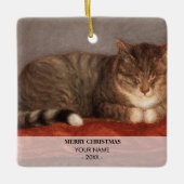 Kattenhond Foto Huisdier Herdenkingscadeau Portret Keramisch Ornament (Voorkant)