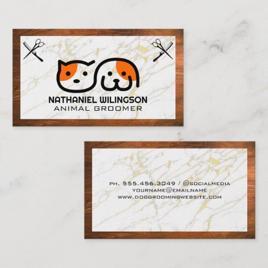 Kattenhond Logo | Hulpmiddelen voor het verzorgen  Visitekaartje (Voorkant / Achterkant)