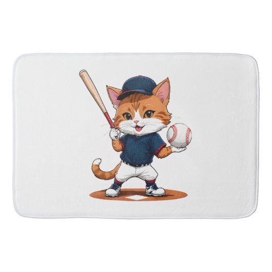 Kattenhonkbalspeler Badmat (Voorkant)