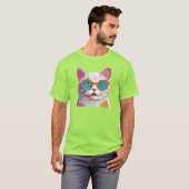 Kattenhoofd met bril Clipart-78199 T-shirt (Voorkant volledig)