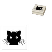 Kattenhoofd Silhouet Rubberstempel (Gestempeld)