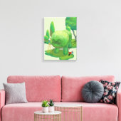 Kattenhoveniers en Groene Dierlijke Struik Canvas Afdruk (Insitu (Woonkamer))