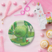 Kattenhoveniers en Groene Dierlijke Struik Papieren Bordje (Feest)