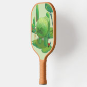 Kattenhoveniers en Groene Dierlijke Struik Pickleball Paddle (Links)