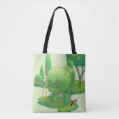 Kattenhoveniers en Groene Dierlijke Struik Tote Bag (Voorkant)