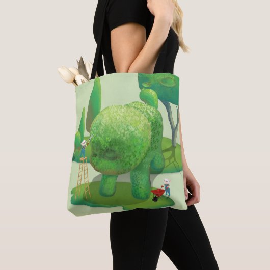 Kattenhoveniers en Groene Dierlijke Struik Tote Bag (Dichtbij)