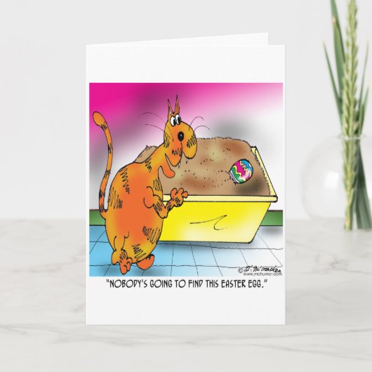 Kattenhuiden paaseieren feestdagen kaart (Voorkant)