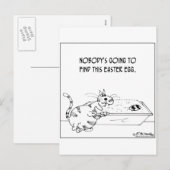 Kattenhuiden paaseieren feestdagenkaart (Voorkant / Achterkant)