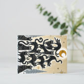 Kattenhuis Vakantie Feestdagenkaart (Staand voorkant)