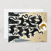 Kattenhuis Vakantie Feestdagenkaart (Voorkant / Achterkant)