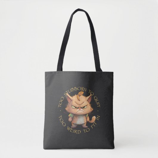 Kattenhuisdier te koppig om te stoppen te raar om  tote bag (Voorkant)