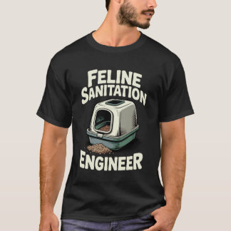 Kattenhygiëningenieur Kattenliefhebber Kattenbak T-shirt