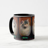 kattenillustratie art nouveau elegant mok (Voorkant links)