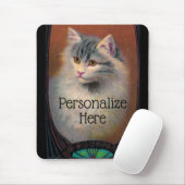  kattenillustratie art nouveau elegant muismat (Met muis)