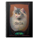 kattenillustratie art nouveau elegant notitieboek (Voorkant)