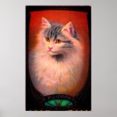  kattenillustratie art nouveau elegant poster (Voorkant)