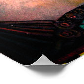  kattenillustratie art nouveau elegant poster (Hoek)