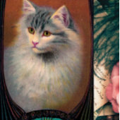 kattenillustratie art nouveau elegant poster