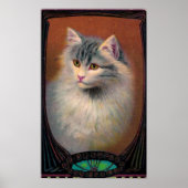  kattenillustratie art nouveau elegant poster (Voorkant)