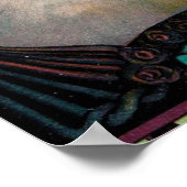  kattenillustratie art nouveau elegant poster (Hoek)