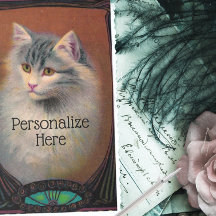  kattenillustratie art nouveau elegant