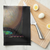  kattenillustratie art nouveau elegant theedoek (Quarter Fold)