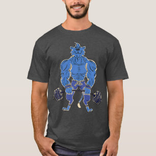 Kattenillustratie Deadlifting Barbell - Spieren - T-shirt